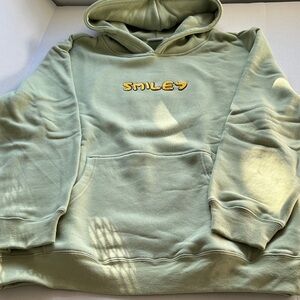 Samii Ryan smile chenille hoodie green